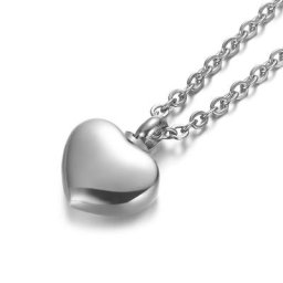 Lot de 20 pendentifs en forme de cœur commémoratif en acier inoxydable de haute qualité 50cm pour
