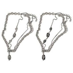 Ensemble de 2 colliers ras du cou pour filles chaîne étoile ras du cou clavicule