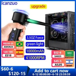 Icanzuo – souffleur d'air sans fil pour Pc plumeau d'air en canette pour clavier plumeau d'air