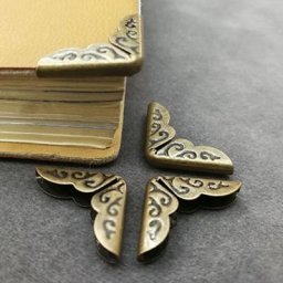 Coins de livre en métal en laiton antique protecteur d'angle ton bronze scrapbooking cahier