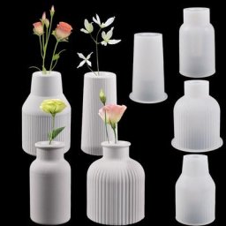 Moule en silicone tridimensionnel pour vase en plâtre créatif pot de fleur moule exécutif béton