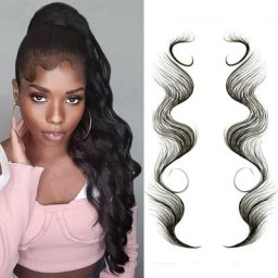 Autocollant de tatouages temporaires pour cheveux de bébé 5 styles vigoureux bords naturels