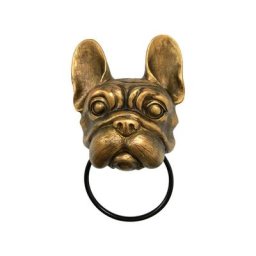 Poignées de porte antiques en forme d'animaux style rétro robuste en résine tête de