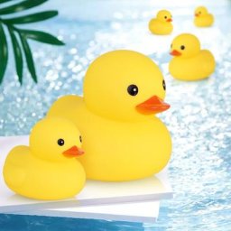 Jouets de canard de bain en caoutchouc famille de canards couinants et flottants jouet de douche