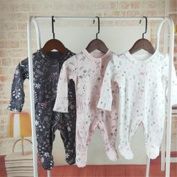 Barboteuse à manches longues pour bébé pyjama 100% coton vêtements pour bébés garçons et filles