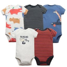 Combinaison 100% coton à manches courtes pour bébé garçon et fille de 6 à 24 mois vêtement pour