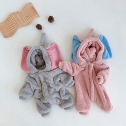 MILANCEL-Barboteuse en forme d'éléphant pour bébé fille et garçon combinaison avec doublure épaisse