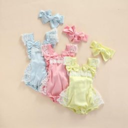 Barboteuse princesse en dentelle pour bébés filles de 0 à 18 mois combinaison Tutu sans manches et
