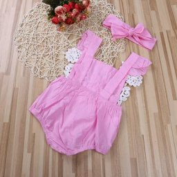 Emmababy – combinaison en dentelle pour filles vêtements à la mode rose mignon nouveau-né