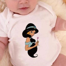 Disney-Barboteuse à manches courtes pour bébé Disney Pop Harajuku Princesse Jasmine Creusement
