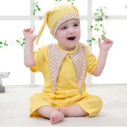 Robes d'été pour filles et garçons barboteuse + chapeau ensembles Cosplay Clown pour bébés