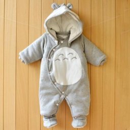 Barboteuse à capuche en coton pour nouveau-né vêtements chauds pour bébé style animal Totoro