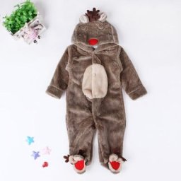 Barboteuse à capuche pour bébé fille et garçon barboteuse de noël cerf nouveau-né combinaison