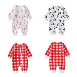 Combinaison de noël pour bébé combinaison d'hiver pour nouveau-né garçon et fille imprimé arbre
