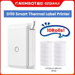 NiiMbot-Étiqueteuse Bluetooth sans fil portable D110 imprimante d'étiquettes pour téléphone