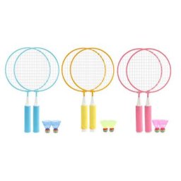 1 paire de raquettes de badminton pour enfants + 2 pièces jeu de sport en plein air jouet de
