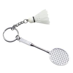 A5KC – porte-clés Mini baton de Badminton pendentif bijoux créatifs en métal cadeau pour Clubs de