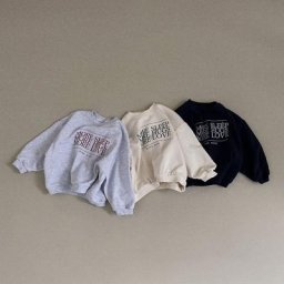 Sweat-shirt en coton à manches longues pour enfants pull tout match pour garçons et filles pull de