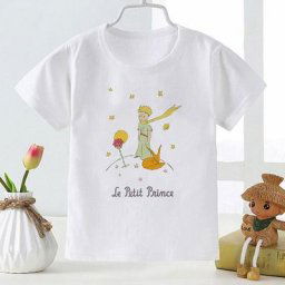 Niche ary-T-shirt imprimé pour bébé fille tissu doux petit prince tendance coréenne vêtements
