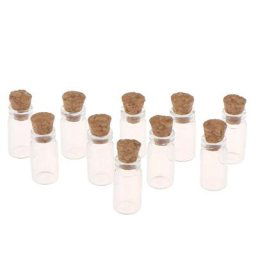 10Pcs New Wish Bottles Tiny Small Empty Clear Cork Glass Bottles Vials For Holiday Wedding Home