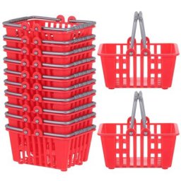 Mini panier de supermarché en plastique jouet de courses ornement de maison accessoires de
