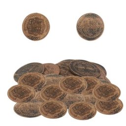 Pièces d'or pirate 3cm/1.18 en plastique trésor pièces de jeu argent jouet chasse au trésor