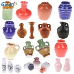 1/2/3PCS Mini Fleur Vase Bouteille Pour Maison De Poupée Meubles De Cuisine Décoration Accessoires