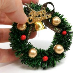 Mini couronne de poupée 6cm 1 pièce accessoires de décoration murale pour arbre de noël