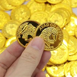 Jeu de pièces d'or de Pirate en plastique de 100 jouer des pièces de trésor d'or pour jouer faveur