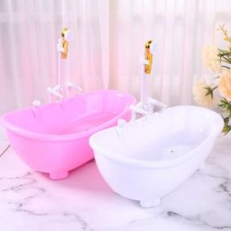 Baignoire électrique miniature pour maison de poupée jouet pour enfant meuble de salle de bain
