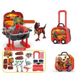 Jouets de dinosaures pour la famille boîte de tiges de traction 2 en 1 jeu Portable simulant le