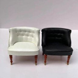 Canapé Miniature Européen Chaise à Dossier Blanc et Noir Maison de Course Meubles de Salon