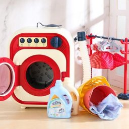 Ensemble de machine à laver électrique pour enfants mini jouets de simulation lumières et boutons