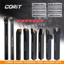 CORIT – 8 jeux de porte-outil de tournage CNC de 12MM barre d'alésage avec Inserts et clés