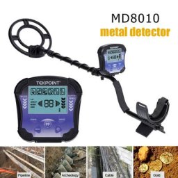 Détecteur de métaux souterrains de 10 pouces étanchéité IP68 bijoux en or trésors écran LCD