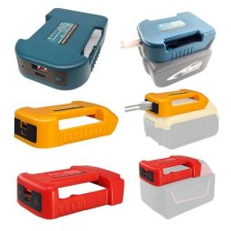 Adaptateur de chargeur USB pour Makita Dewalt Milwaukee 18V Eddie ion support de batterie