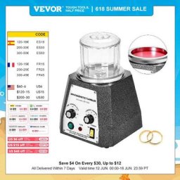 VEVOR KT-100 Polisseur de Bijoux Magnétique Machine de Polissage à Bijoux Rotatif Polisseuse à