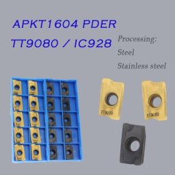 Outil de pièces de tour d'insertion de carbure de fraisage lame tournante APKT1604 PDER TT9080