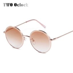 TWO Oclock – lunettes de soleil rondes Vintage pour hommes et femmes rétro Punk Anti UVA UVB