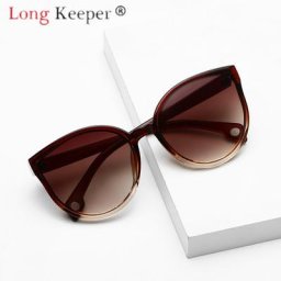 Long Keeper — Lunettes de soleil modèle papillon œil de chat cadre en plastique lentilles
