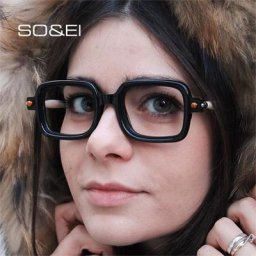 SO & EI – lunettes de soleil rectangulaires à Double couleur pour homme et femme verres solaires