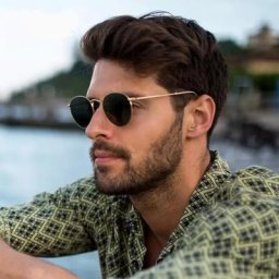 Lunettes de Soleil Vintage à Miroir Rond pour Homme Rétro Marque de Styliste Petit Cadre