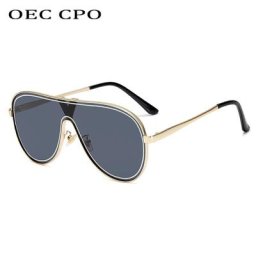 Lunettes de soleil vintage à grand cadre pour homme et femme verres ronds dégradés pour voyage et