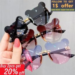 Lunettes de soleil en forme d'ours pour enfants lunettes de dessin animé pour enfants lunettes