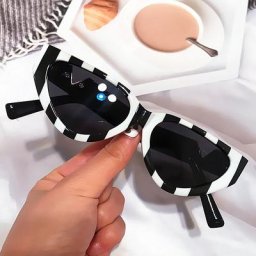 Lunettes de soleil œil de chat rondes zèbre pour femmes nouvelles lunettes de soleil de marque de