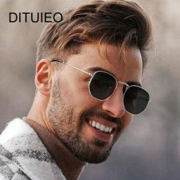 Lunettes de soleil carrées classiques pour hommes lunettes de soleil vintage monture en métal