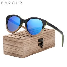 BARCUR – lunettes de soleil polarisées en bois naturel pour hommes et femmes Protection UV400