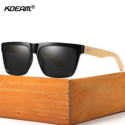 KDEAM – lunettes de soleil polarisées en bois pour hommes verres de Vision nocturne pour la