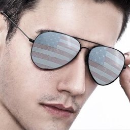 Lunettes de soleil classiques du jour de l'indépendance pour hommes accessoires de fête avec