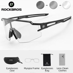 ROCKBROS Lunettes de cyclisme UV400 Photochromique Protection solaire Lunettes de sport Lunettes de